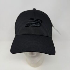 Sample New Balance Black Textured 6 Panel Structured Sport Hat One Size Fits All